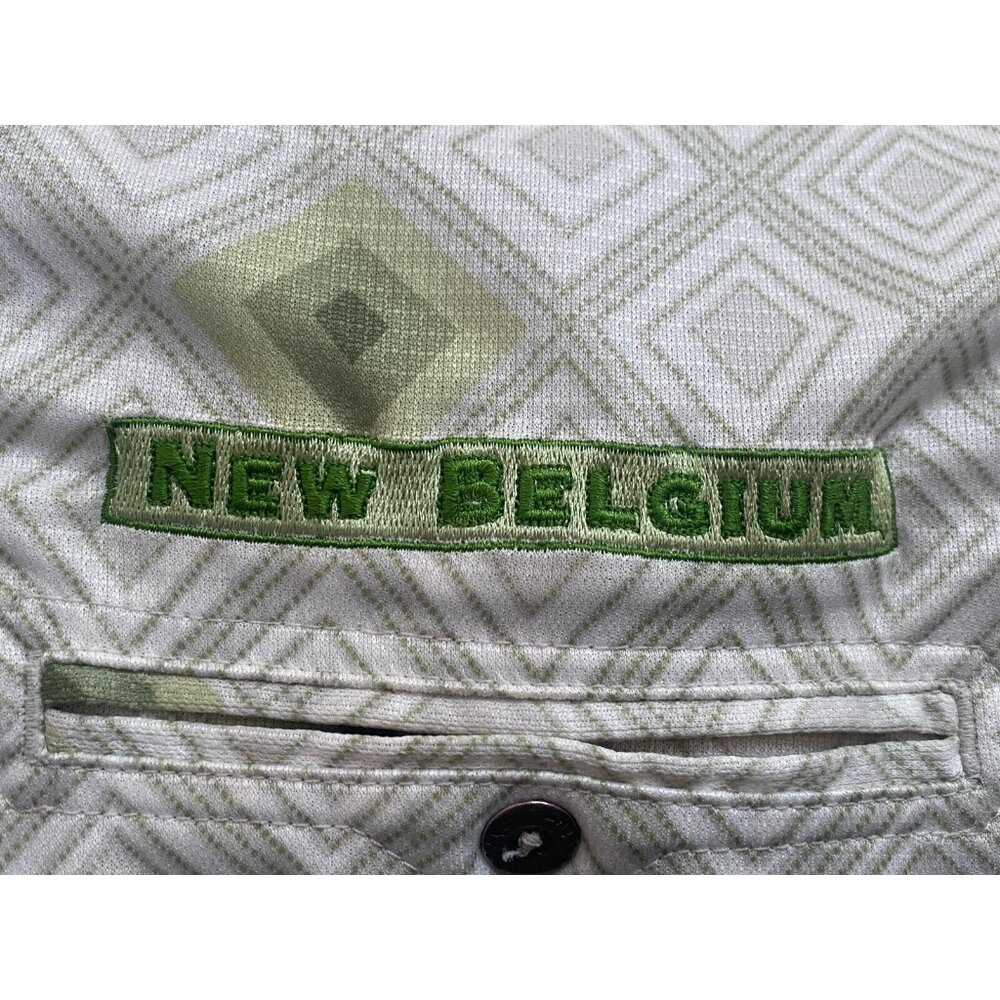 Patagonia Men's XL New Belgium Brewing Short Sleeve Polyester Shirt Sage Green - Picture 8 of 13